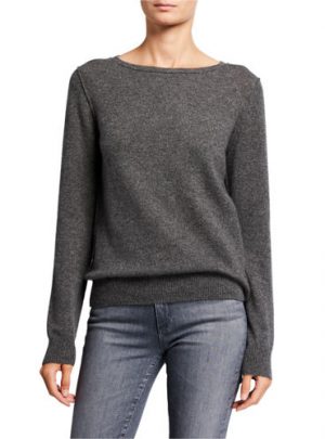 Neiman Marcus Cashmere Collection Cashmere Boat-Neck Pullover