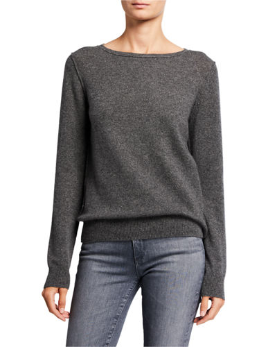 Neiman Marcus Cashmere Collection Cashmere Boat-Neck Pullover ...