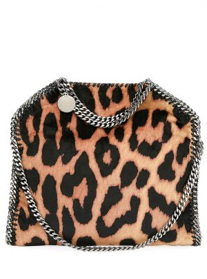 Stella McCartney Falabella Three-Chain Leopard Tote Bag